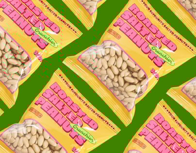 Peanuts Bag 3D mockup. Create presentations using Online Mockup Generator.