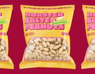Peanuts Bag 3D mockup. Create presentations using Online Mockup Generator.