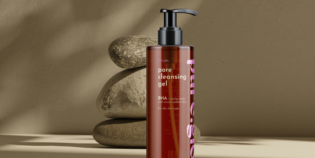 Cosmetic Bottle 3D mockup. Create presentations using Online Mockup Generator.
