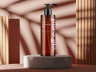 Cosmetic Bottle 3D mockup. Create presentations using Online Mockup Generator.