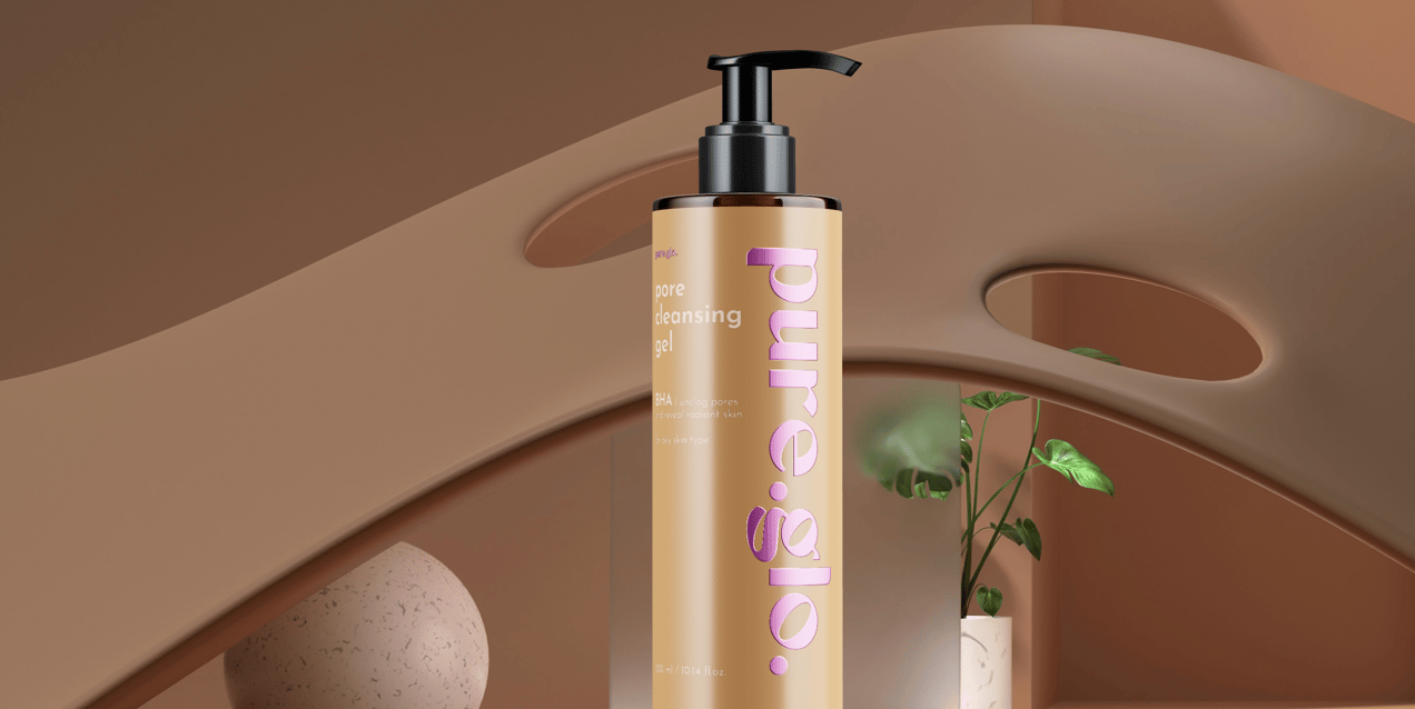 Cosmetic Bottle 3D mockup. Create presentations using Online Mockup Generator.