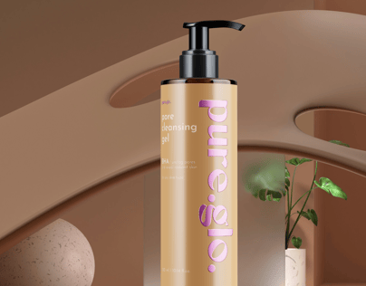 Cosmetic Bottle 3D mockup. Create presentations using Online Mockup Generator.