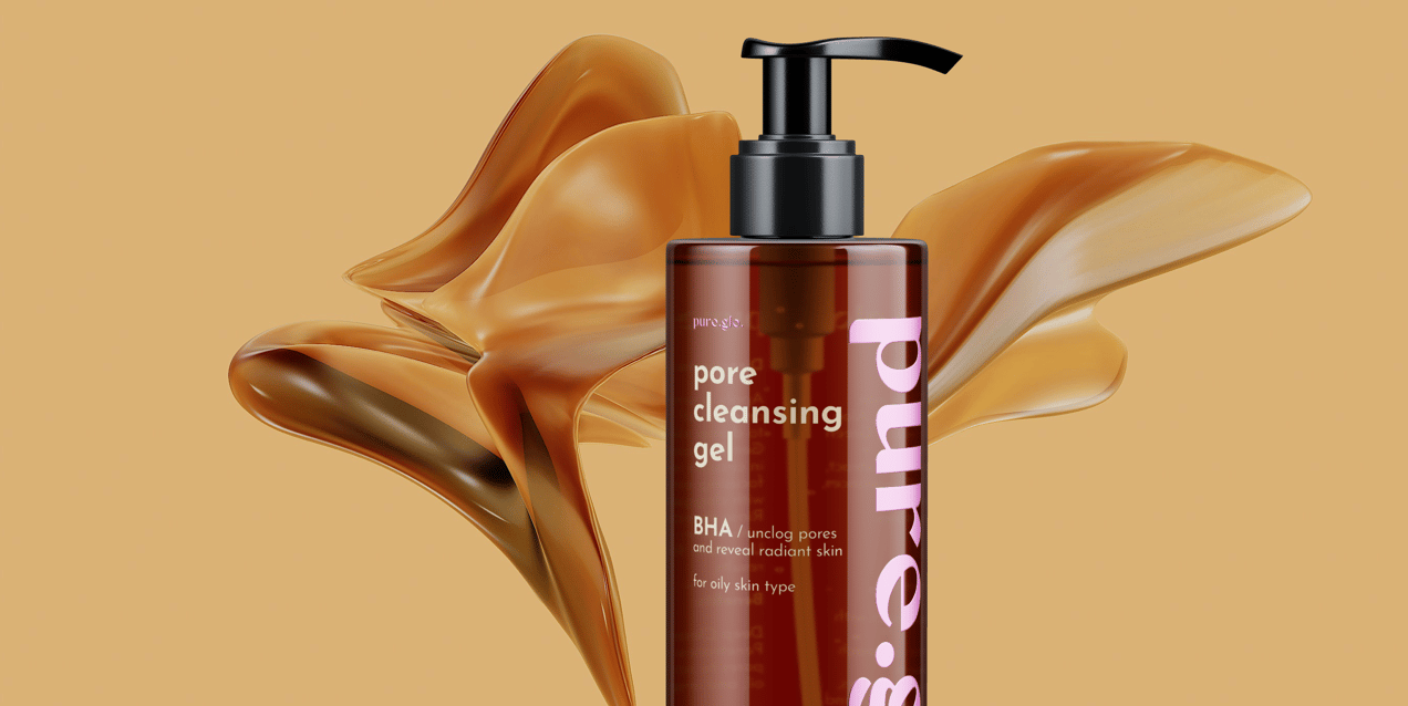 Cosmetic Bottle 3D mockup. Create presentations using Online Mockup Generator.