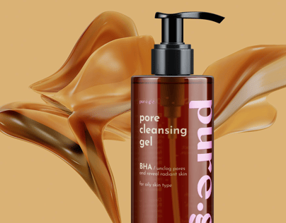 Cosmetic Bottle 3D mockup. Create presentations using Online Mockup Generator.