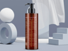 Cosmetic Bottle 3D mockup. Create presentations using Online Mockup Generator.