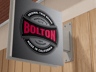 Square Signboard  3D mockup. Create presentations using Online Mockup Generator.