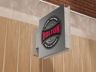 Square Signboard  3D mockup. Create presentations using Online Mockup Generator.