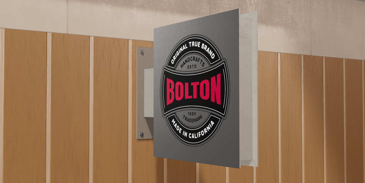 Square Signboard  3D mockup. Create presentations using Online Mockup Generator.