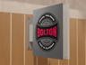 Square Signboard  3D mockup. Create presentations using Online Mockup Generator.