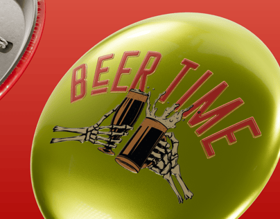 Pin Badge 3D mockup. Create presentations using Online Mockup Generator.