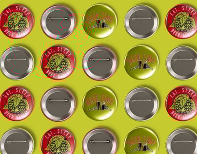Pin Badge 3D mockup. Create presentations using Online Mockup Generator.