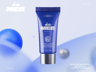 Cosmetic Tube 3D mockup. Create presentations using Online Mockup Generator.