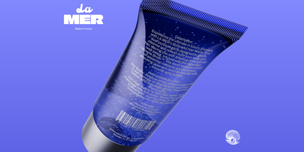 Cosmetic Tube 3D mockup. Create presentations using Online Mockup Generator.