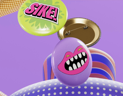Circle Button Pin 3D mockup. Create presentations using Online Mockup Generator.