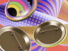 Circle Button Pin 3D mockup. Create presentations using Online Mockup Generator.