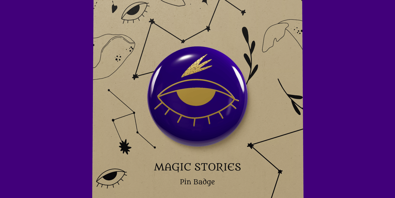 Badge 3D mockup. Create presentations using Online Mockup Generator.