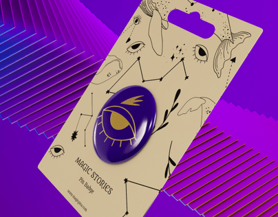 Badge 3D mockup. Create presentations using Online Mockup Generator.