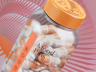 Pills Bottle  3D mockup. Create presentations using Online Mockup Generator.