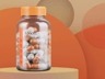 Pills Bottle  3D mockup. Create presentations using Online Mockup Generator.