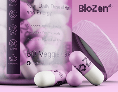 Pills Bottle  3D mockup. Create presentations using Online Mockup Generator.