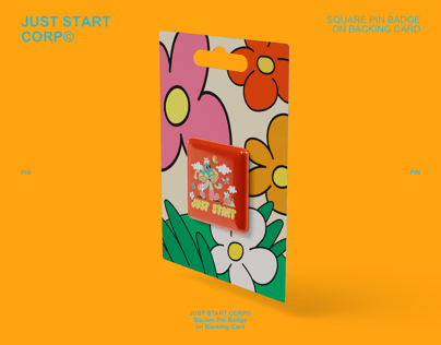 Pin Badge 3D mockup. Create presentations using Online Mockup Generator.