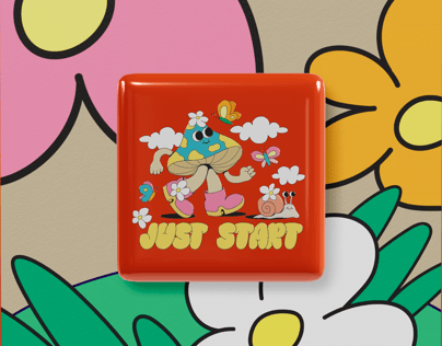 Pin Badge 3D mockup. Create presentations using Online Mockup Generator.