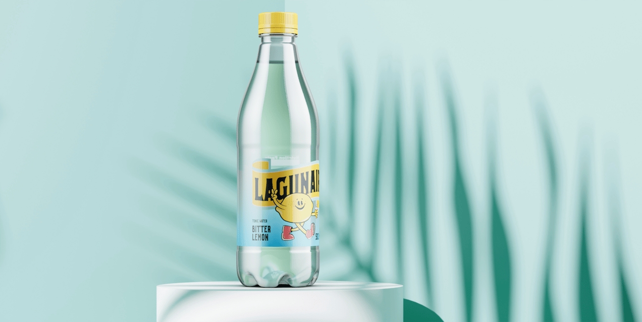 Bottle 3D mockup. Create presentations using Online Mockup Generator.