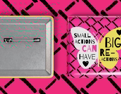 Pin Badge 3D mockup. Create presentations using Online Mockup Generator.