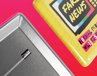 Pin Badge 3D mockup. Create presentations using Online Mockup Generator.