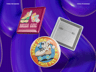 Pin Badges 3D mockup. Create presentations using Online Mockup Generator.
