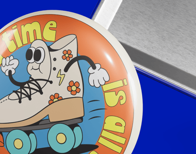 Pin Badges 3D mockup. Create presentations using Online Mockup Generator.