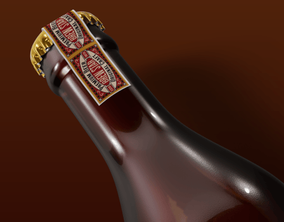 ProVisual — Lying Amber Glass Bottle 3D mockup