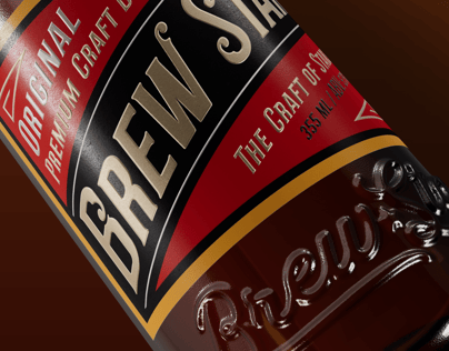 ProVisual — Lying Amber Glass Bottle 3D mockup