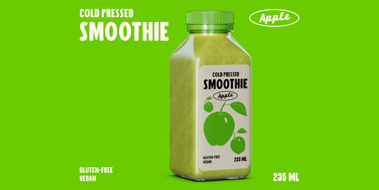 Bottle 3D mockup. Create presentations using Online Mockup Generator.