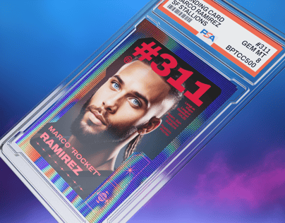 Trading Card 3D mockup. Create presentations using Online Mockup Generator.