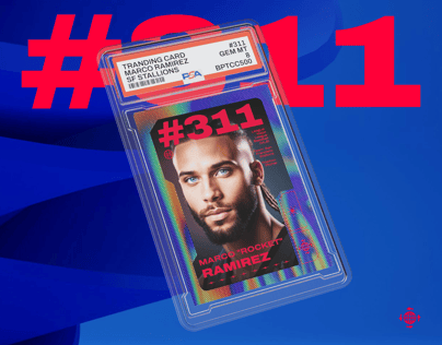 Trading Card 3D mockup. Create presentations using Online Mockup Generator.