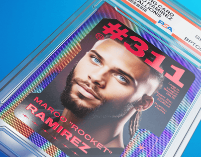 Trading Card 3D mockup. Create presentations using Online Mockup Generator.
