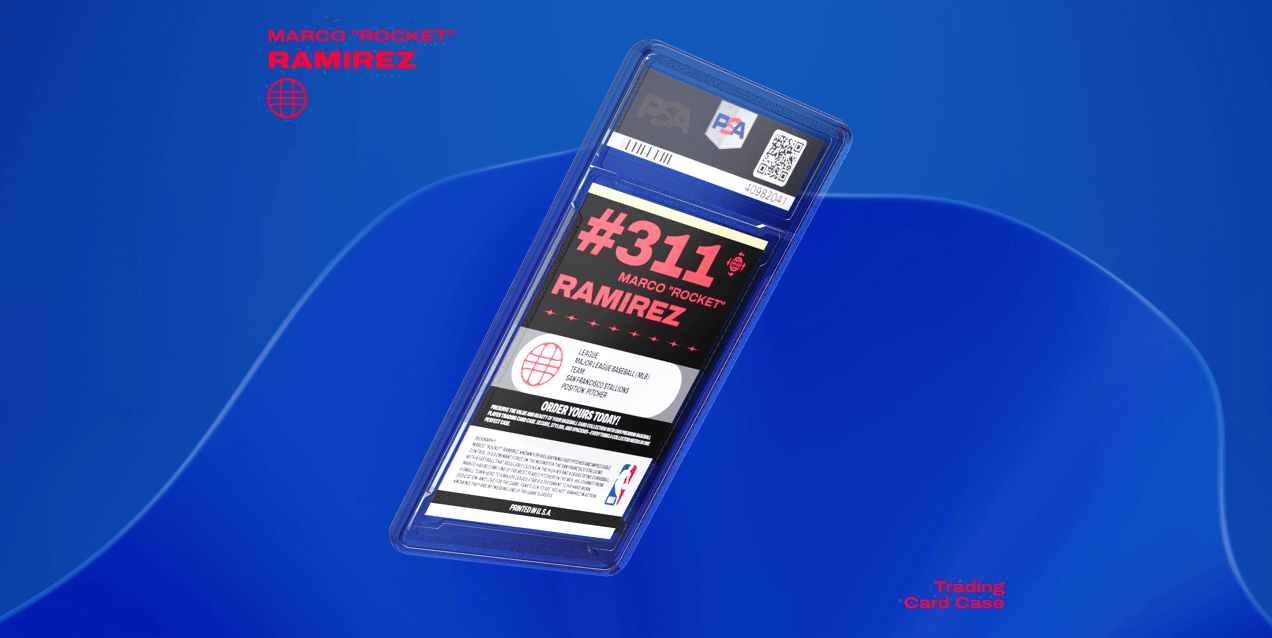 Trading Card 3D mockup. Create presentations using Online Mockup Generator.