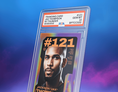 Trading Card 3D mockup. Create presentations using Online Mockup Generator.