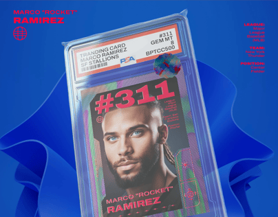 Trading Card 3D mockup. Create presentations using Online Mockup Generator.