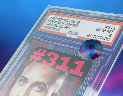 Trading Card 3D mockup. Create presentations using Online Mockup Generator.