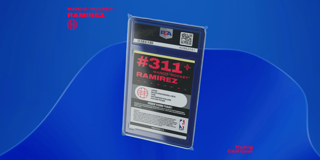 Trading Card 3D mockup. Create presentations using Online Mockup Generator.