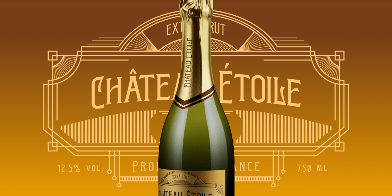 Champagne Bottle 3D mockup. Create presentations using Online Mockup Generator.