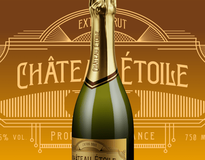 Champagne Bottle 3D mockup. Create presentations using Online Mockup Generator.