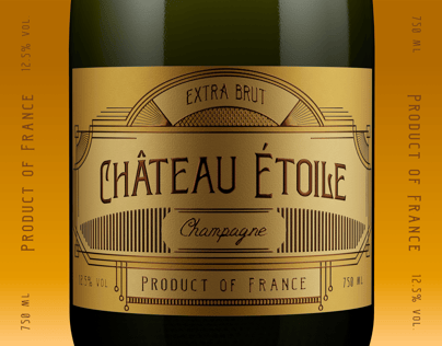 Champagne Bottle 3D mockup. Create presentations using Online Mockup Generator.