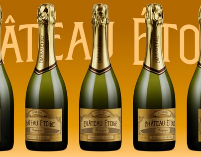 Champagne Bottle 3D mockup. Create presentations using Online Mockup Generator.