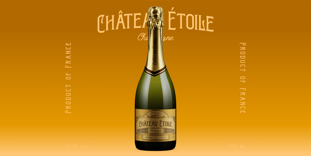 ProVisual — Champagne Bottle Mockup 3D mockup