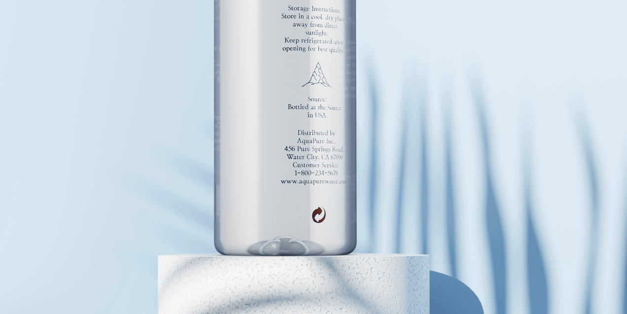 Bottle 3D mockup. Create presentations using Online Mockup Generator.