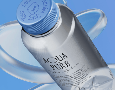 Bottle 3D mockup. Create presentations using Online Mockup Generator.