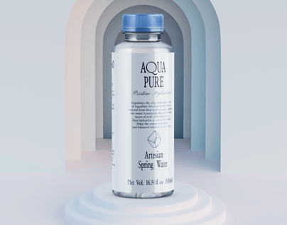 Bottle 3D mockup. Create presentations using Online Mockup Generator.